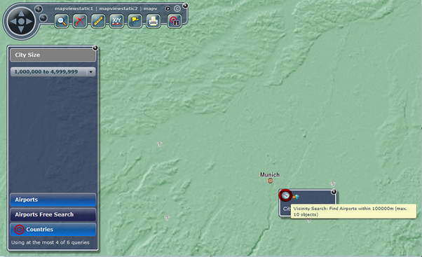 Neighbour search in search results of WebOffice flex client