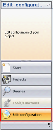 Entry point for editing the project configuration