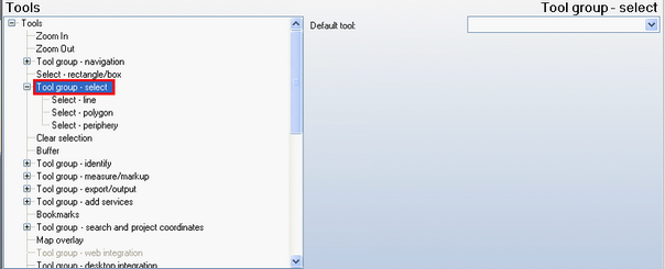 Tool group select - WebOffice category