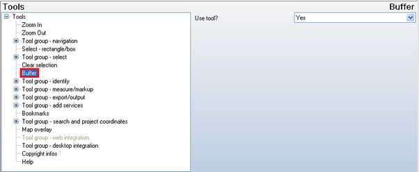 Buffer tool - WebOffice category