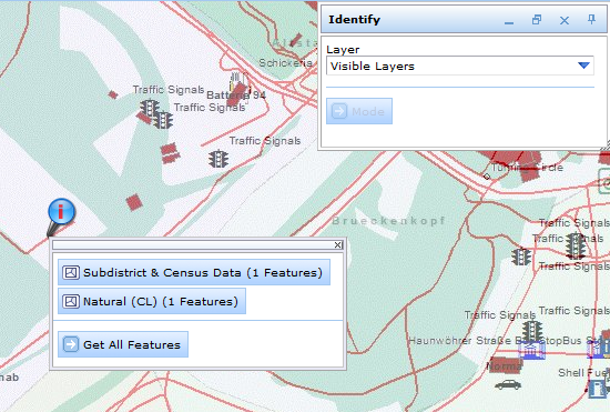 Identify objects of different themes at the click-information-point
