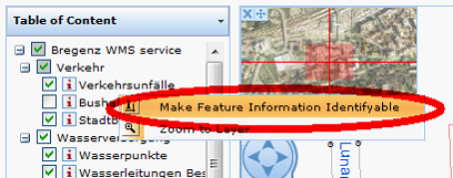 Use layer context menu for making the WMS layer identifyable