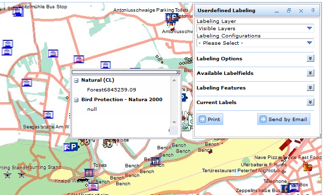 Current label selection