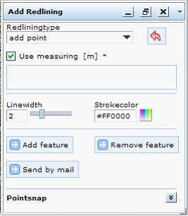 Measure point tool form