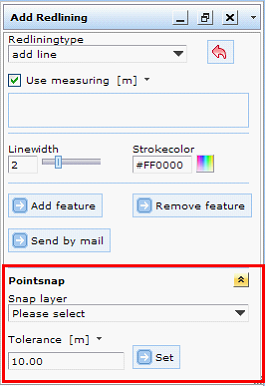 Snapping in Measure point tool form