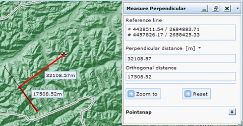 Measure perpendicular tool form and graphic display Measure perpendicular tool form and graphic display