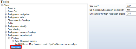 Map Copy tool - WebOffice category