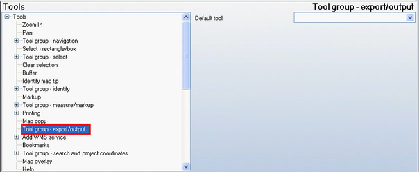 Tool group export/output - WebOffice category