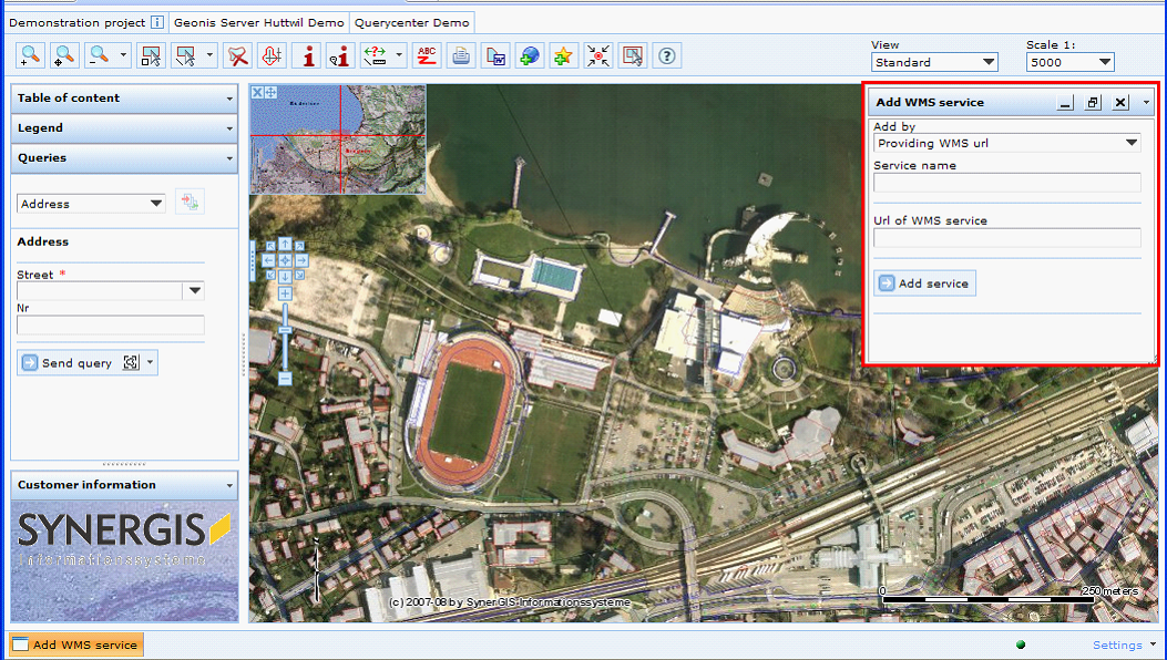  Add WMS service tool form