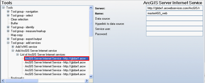 ArcGIS Server Internet Service configuration