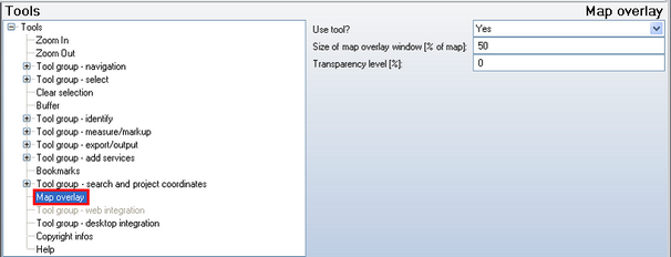 Map Overlay tool - WebOffice category