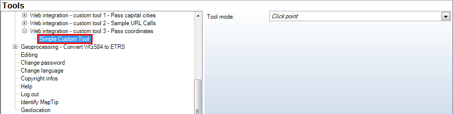 Simple Custom Tool configuration