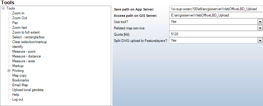 Upload local geodata - WebOffice category