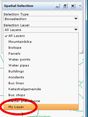 Uploaded layer gets added to list of selectable layers