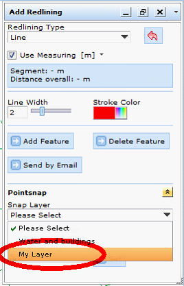Uploaded layer gets added to list of snap layers