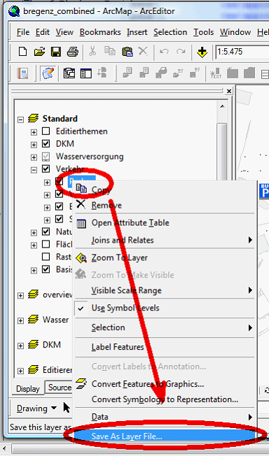 'Save As Layer File' function in ArcMap