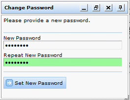 Change password tool form