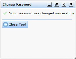 Successfully changed password