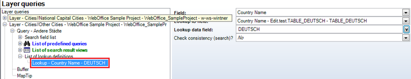 Lookup configuration