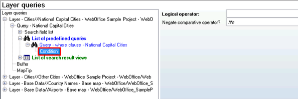 Condition configuration