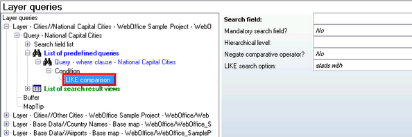 LIKE Comparison configuration