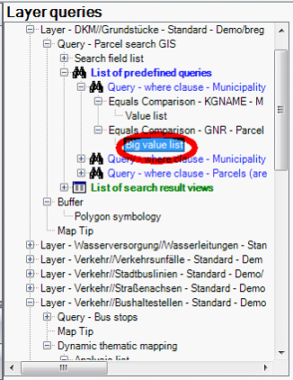 Big value list configuration