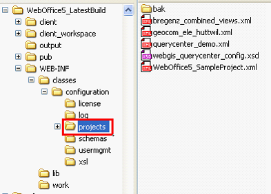 WebOffice 10 R3 projects folder