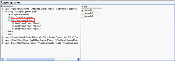 List of search result views