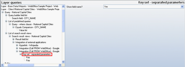 Keyset separated configuration