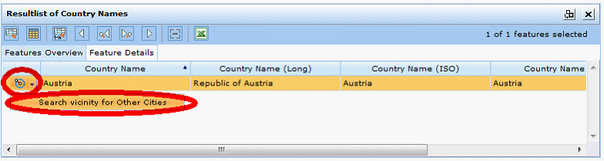 Neighbor search function - drop down menu for choosing the target layer