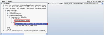Result field of source table / Layer