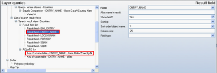 Result field of source table / Layer