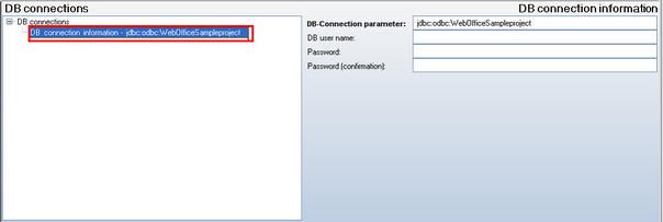 Database connection information