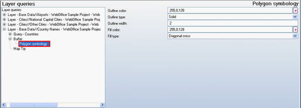 Buffer area - Polygon symbology configuration