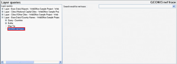 GEONIS net trace - Layer specific configuration