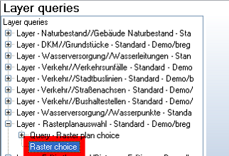 Raster choice configuration