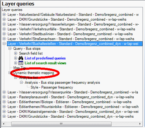 Dynamic thematic mapping configuration as part of the Layer configuration