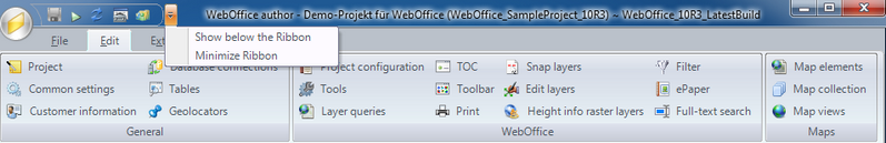 Minimize Ribbon context menu