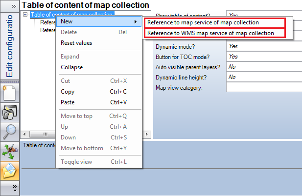 Specify References to Map or WMS Map Services