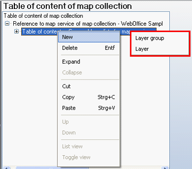Configure Layer group and / or Layer elements