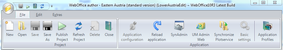 WebOffice author file menu