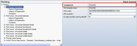 Template ID for Layout file 'A4 portrait.layout'