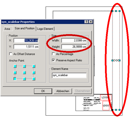 Technical ID ‘syn_scalebar’ and size of logo image function field Technical ID ‘syn_scalebar’ and size of logo image function field