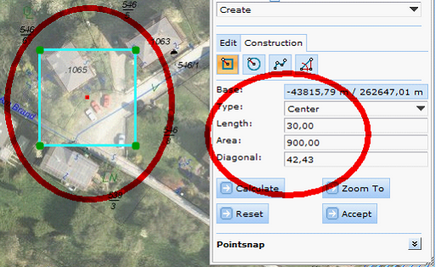 Generate Square construction tool form