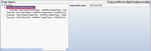 Snap profile configuration Snap profile configuration