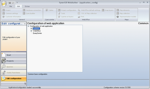 Application configuration