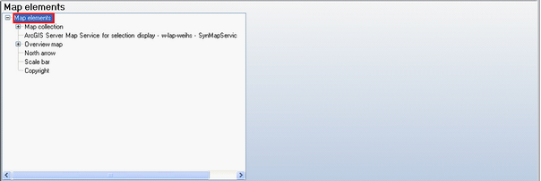 Map elements configuration