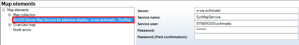 ArcGIS Server Map Service for selection display