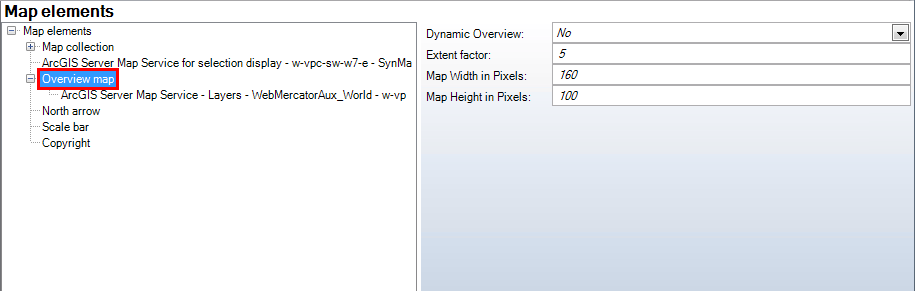 Overview map configuration