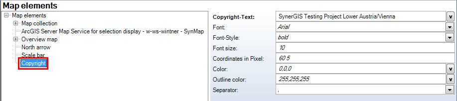 Copyright configuration